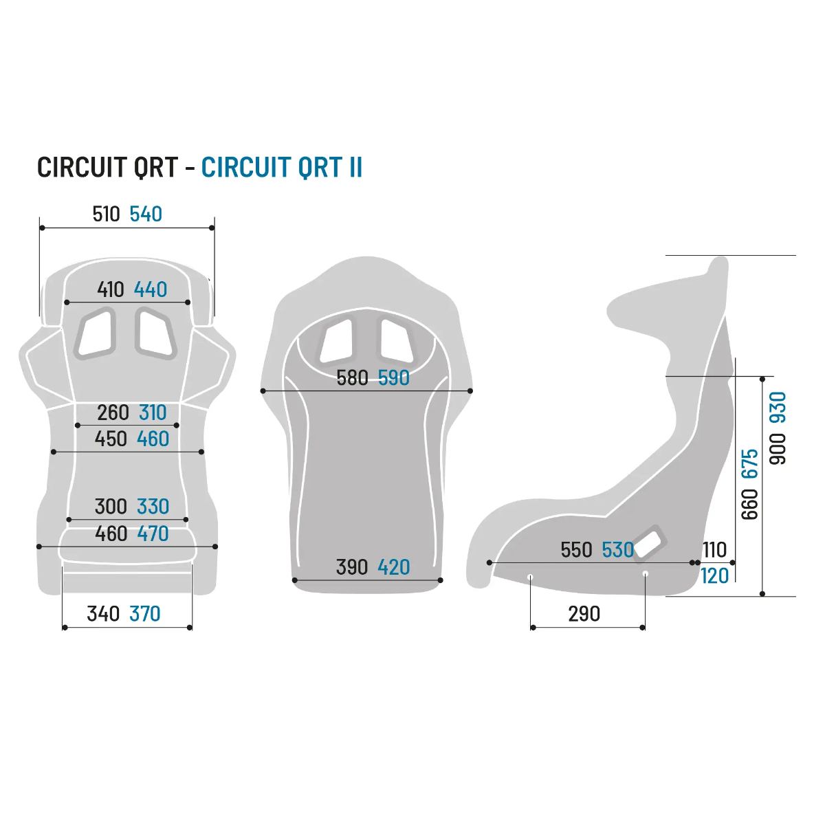 Sparco Circuit II QRT Gaming SimRacing Sitz Schalensitz