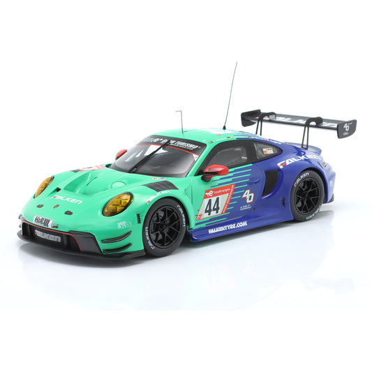 Modellauto Porsche 911 GT3 R (992) Falken #44 24h Nürburgring 2023 Ixo Maßstab 1:18