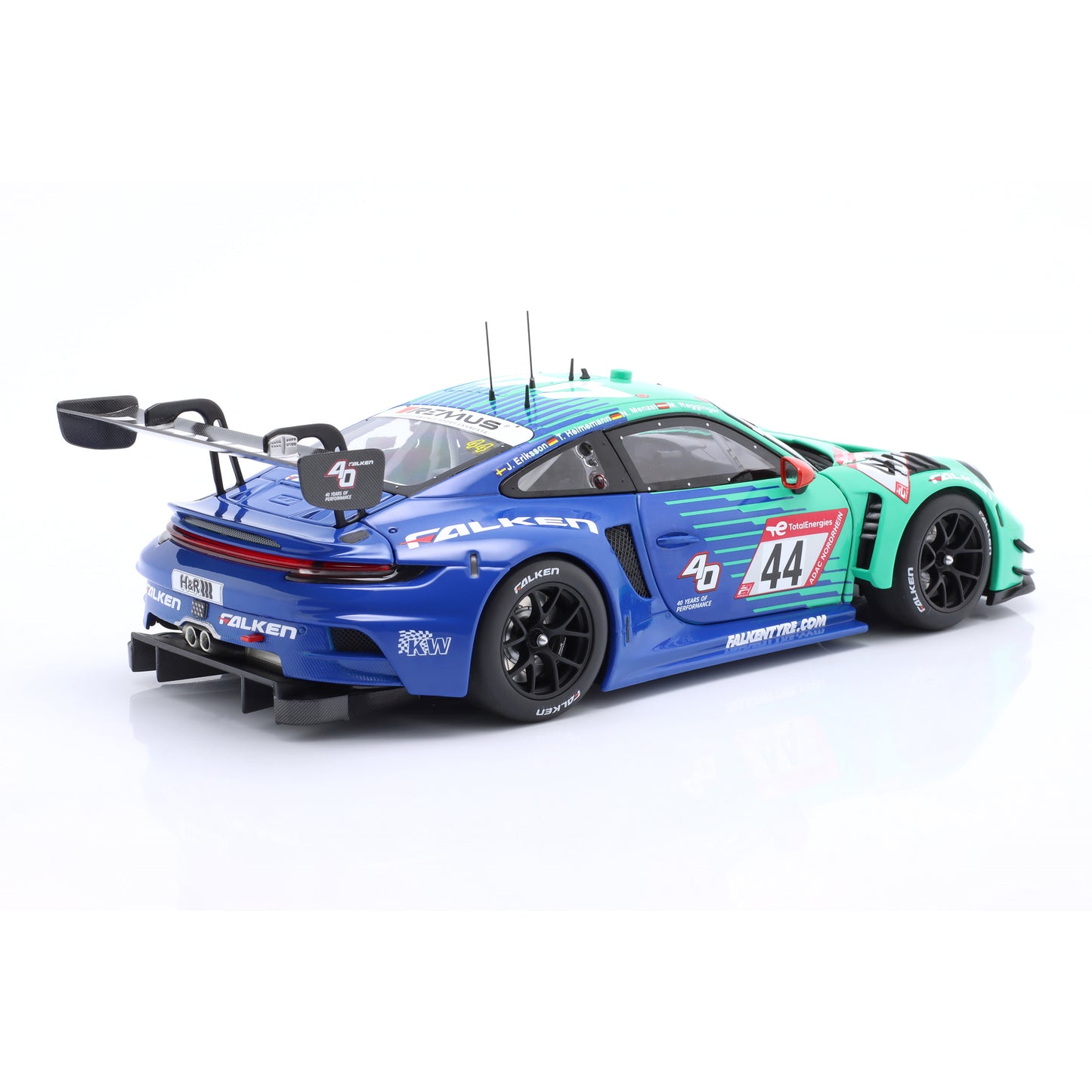 Modellauto Porsche 911 GT3 R (992) Falken #44 24h Nürburgring 2023 1:18 Minichamps